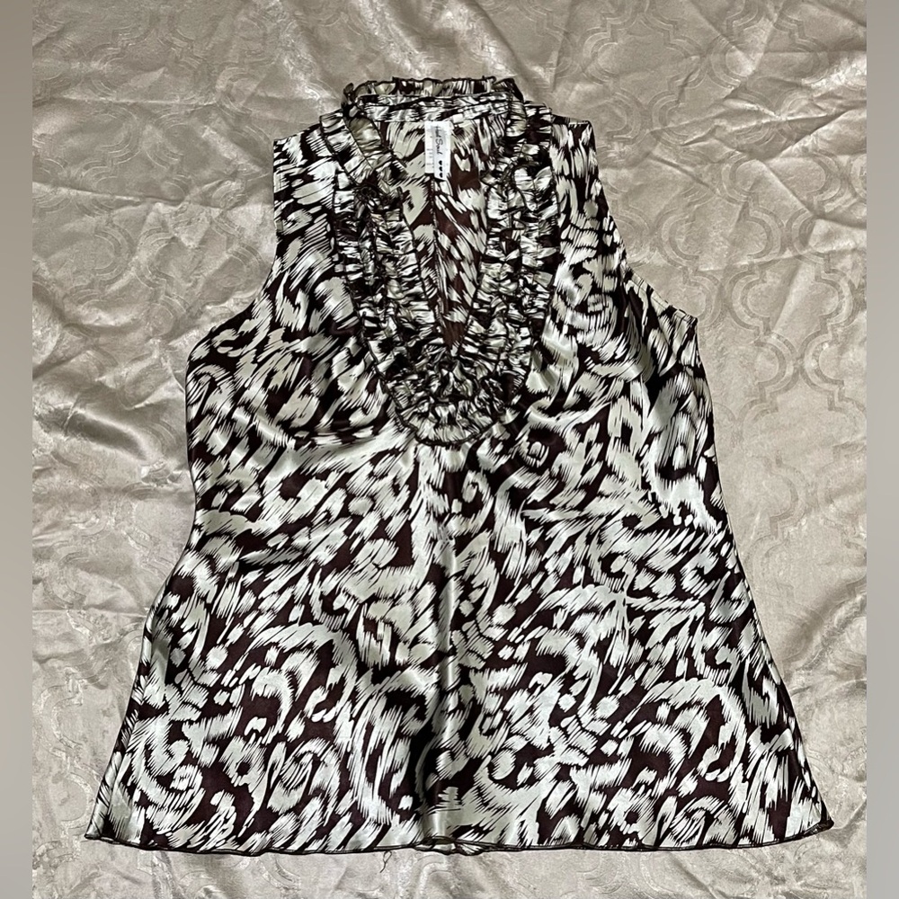 Heart Soul Black and White Patterned Blouse